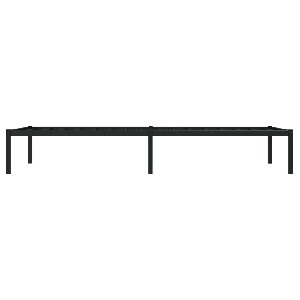 vidaXL Metal Bed Frame without Mattress Black 90x190 cm Single