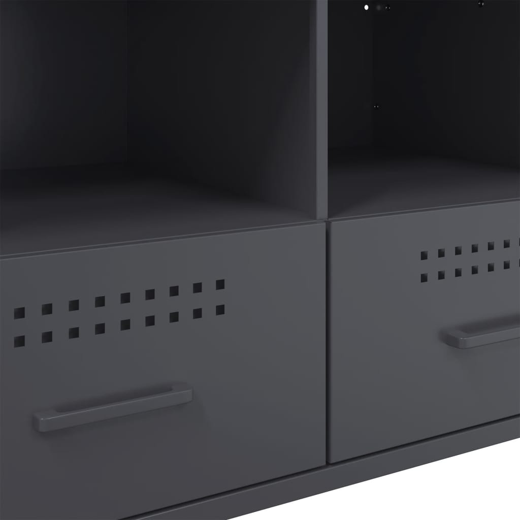 vidaXL TV Cabinet Anthracite 68x39x50.5 cm Steel