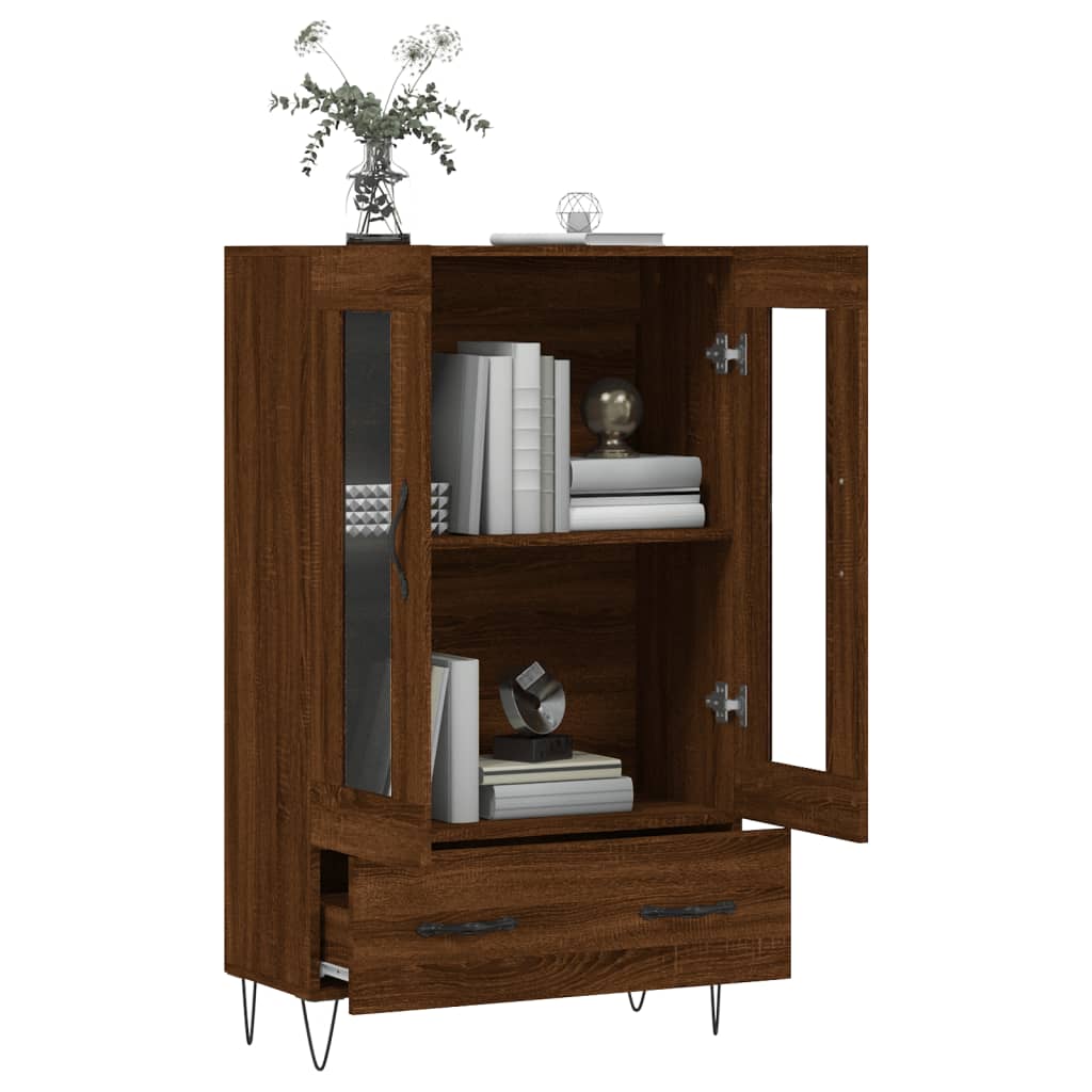 vidaXL Highboard Brown Oak 69.5x31x115 cm Engineered Wood