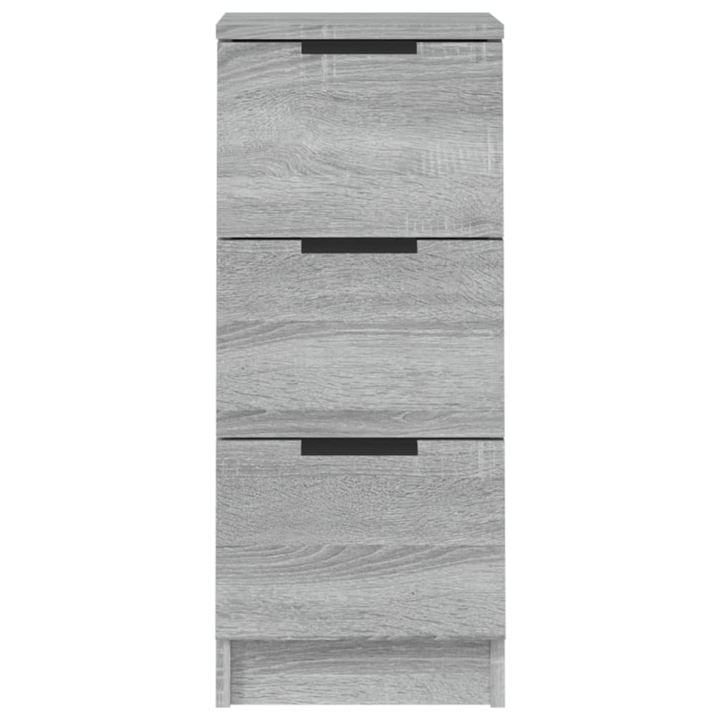 vidaXL Sideboards 2 pcs Grey Sonoma 30x30x70 cm Engineered Wood