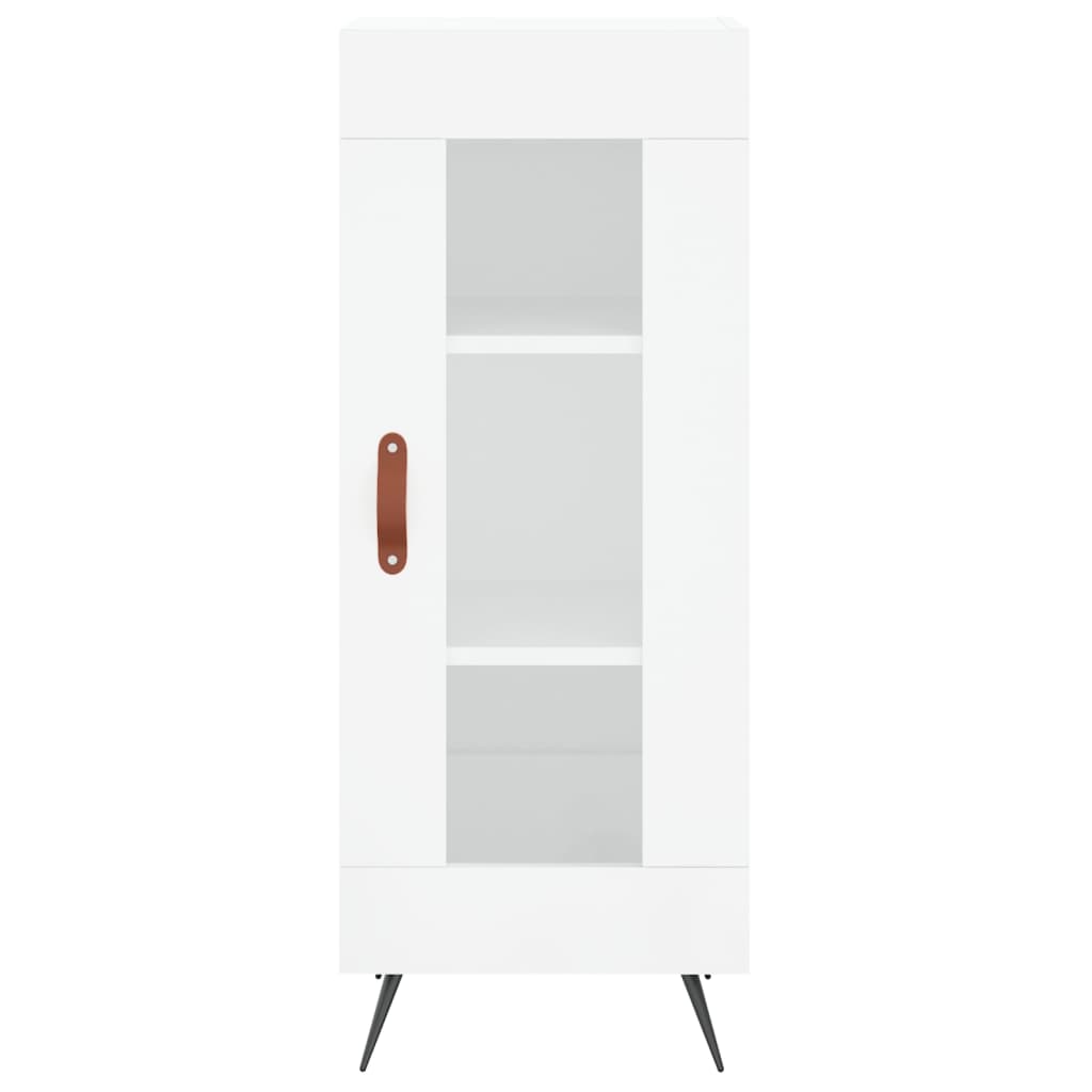 vidaXL Highboard High Gloss White 34.5x34x180 cm Engineered Wood