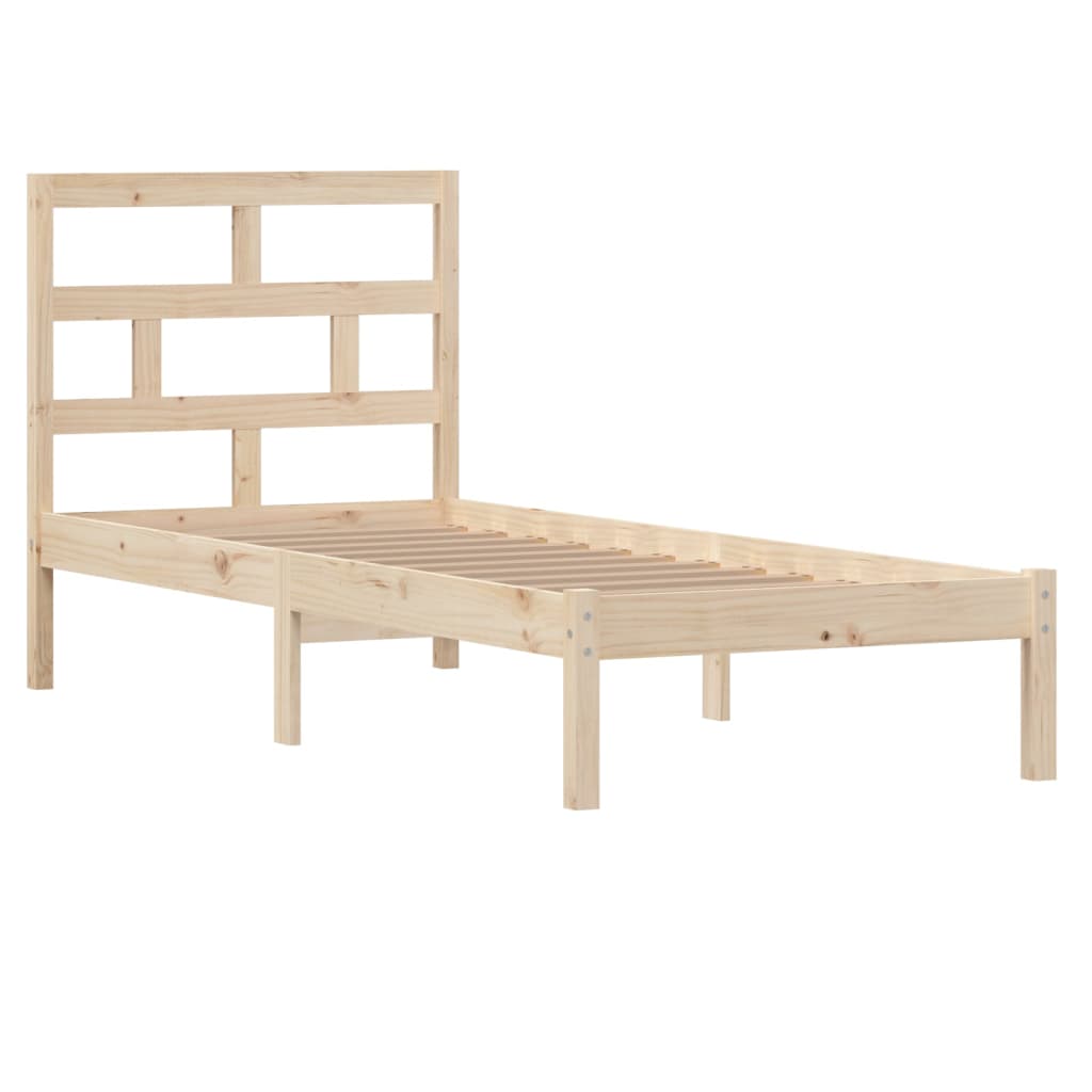 vidaXL Bed Frame without Mattress Small Single Solid Wood