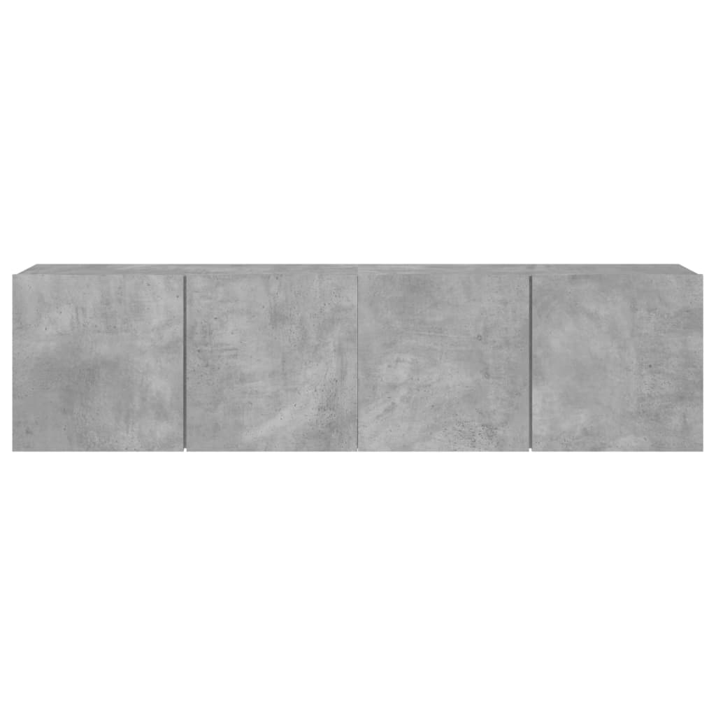 vidaXL TV Cabinets Wall-mounted 2 pcs Concrete Grey 80x30x41 cm