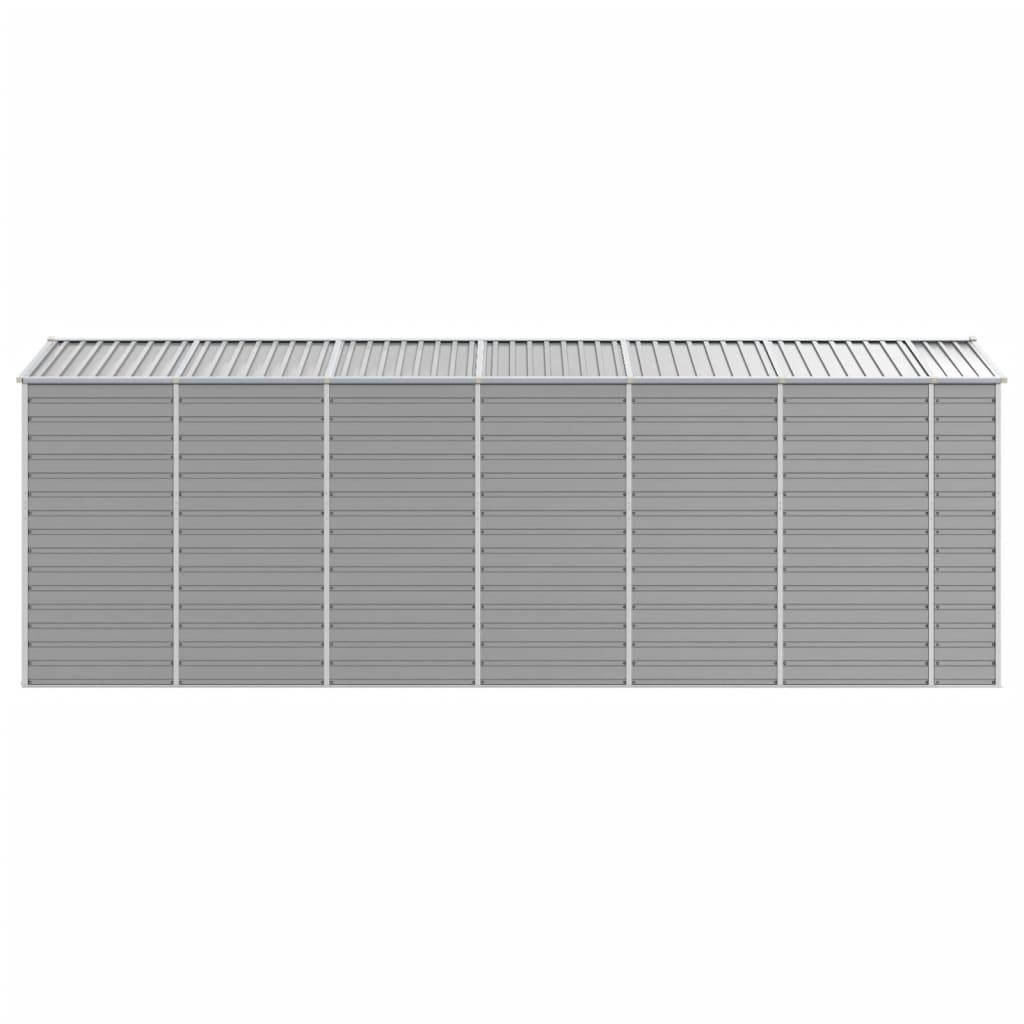 vidaXL Garden Shed Light Grey 191x555x198 cm Galvanised Steel