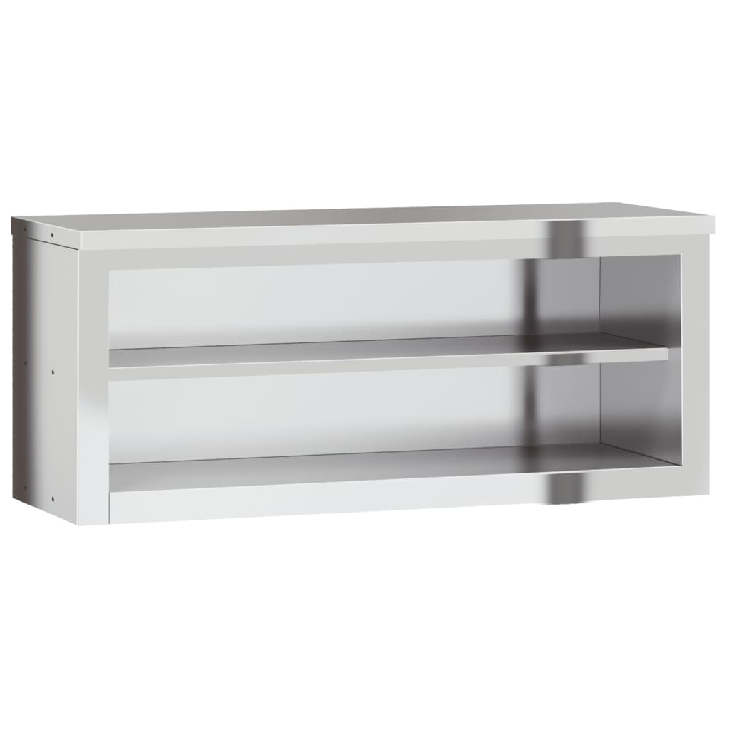 vidaXL Kitchen Wall Cabinet with Shelf Stainless Steel