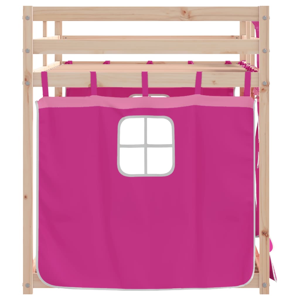 vidaXL Bunk Bed without Mattress Pink 90x200 cm Solid Wood Pine