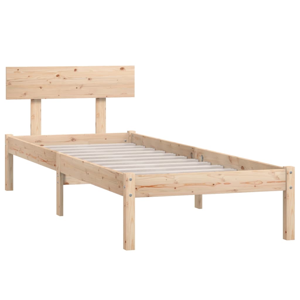 vidaXL Bed Frame without Mattress Solid Wood Pine Single