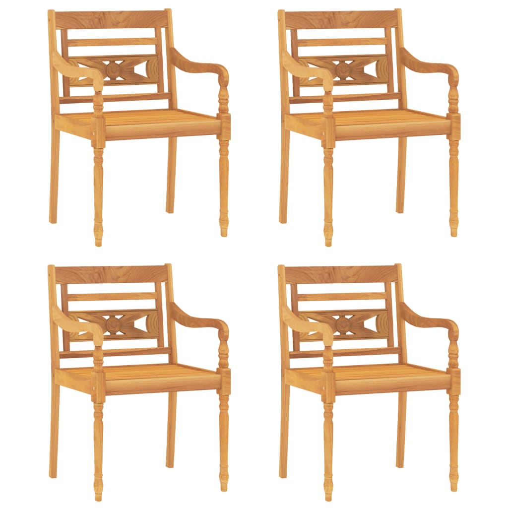 vidaXL 5 Piece Garden Dining Set Solid Wood Teak