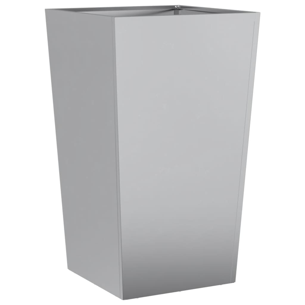 vidaXL Garden Planters 45x45x75 cm 2 pcs Galvanised Steel