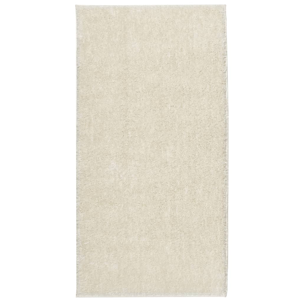 vidaXL Rug ISTAN High Pile Shiny Look Cream 100x200 cm