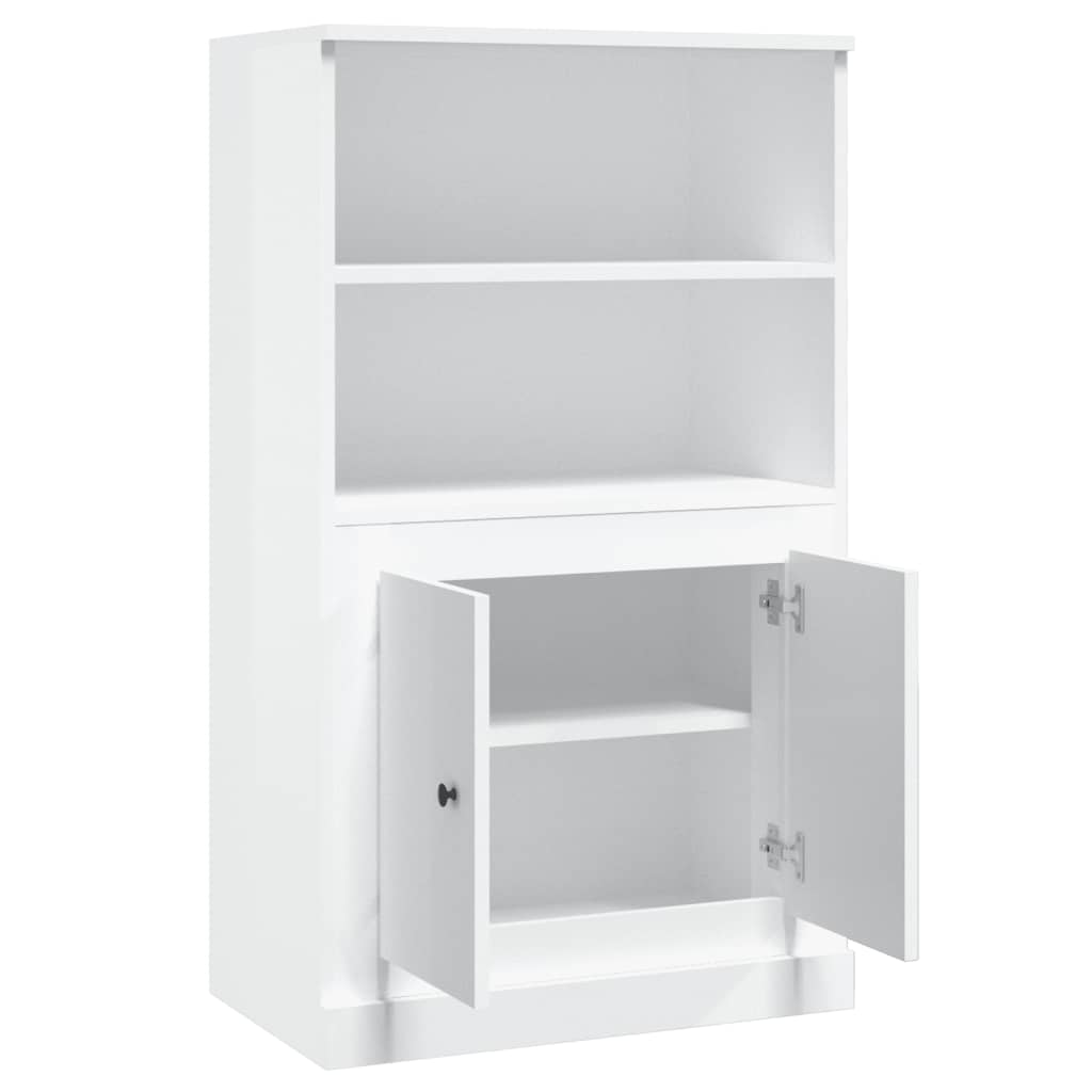 vidaXL Highboard High Gloss White 60x35.5x103.5 cm Engineered Wood