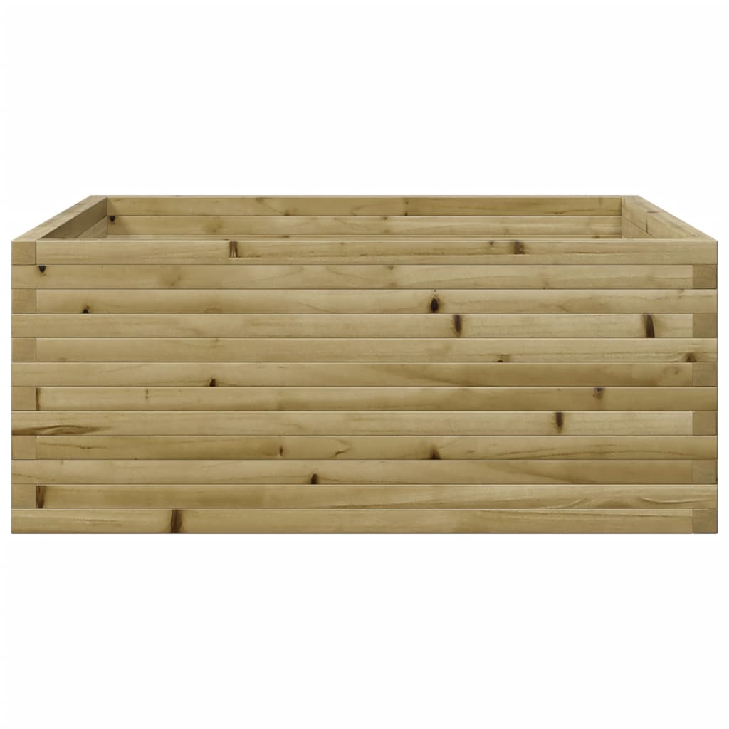 vidaXL Garden Planter 110x110x46 cm Impregnated Wood Pine