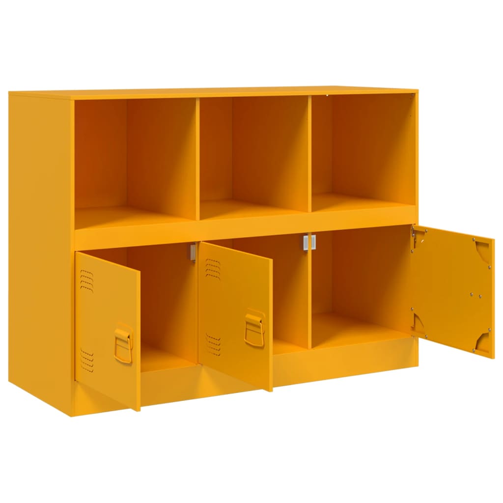 vidaXL Sideboard Mustard Yellow 99x39x73 cm Steel