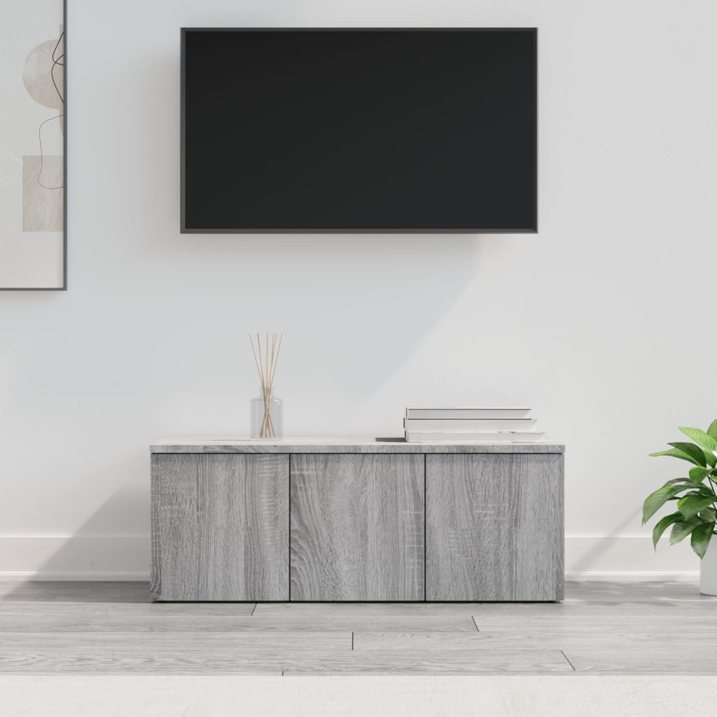 vidaXL TV Cabinet Grey Sonoma 80x34x30 cm Engineered Wood