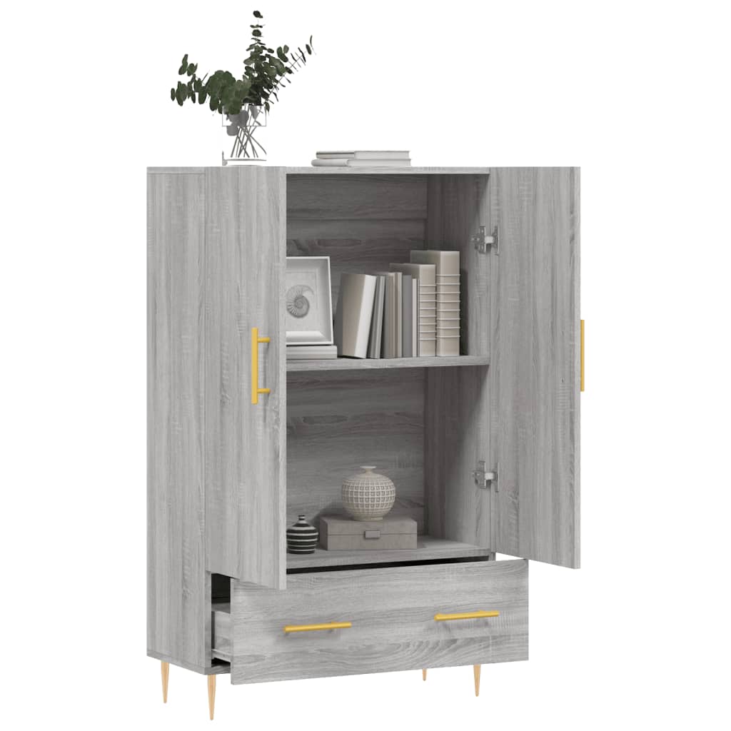 vidaXL Highboard Grey Sonoma 69.5x31x115 cm Engineered Wood