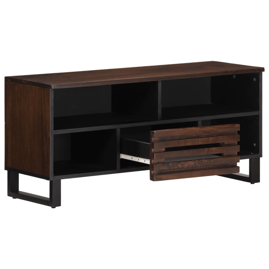 vidaXL TV Cabinet Brown 100x34x46 cm Solid Wood Mango