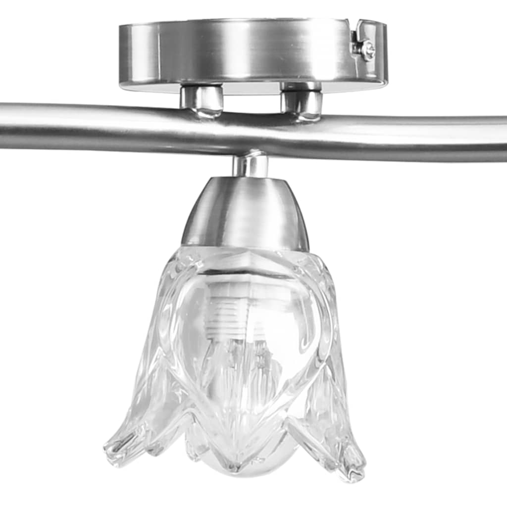 vidaXL Ceiling Lamp with Transparent Glass Shades for 5 E14 Bulbs Tulip