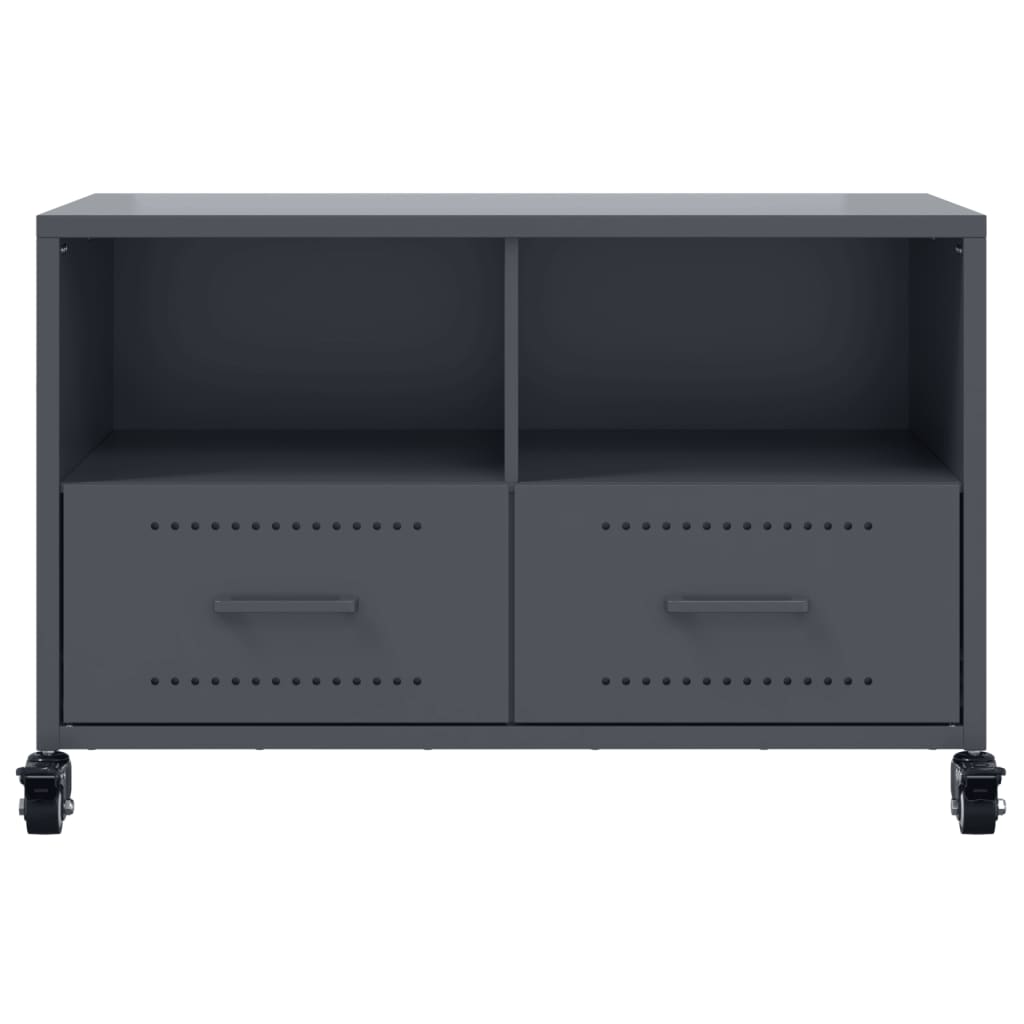 vidaXL TV Cabinet Anthracite 68x39x43.5 cm Steel