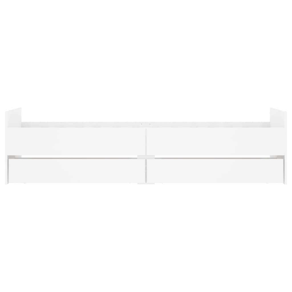 vidaXL Bed Frame without Mattress White 75x190 cm Small Single