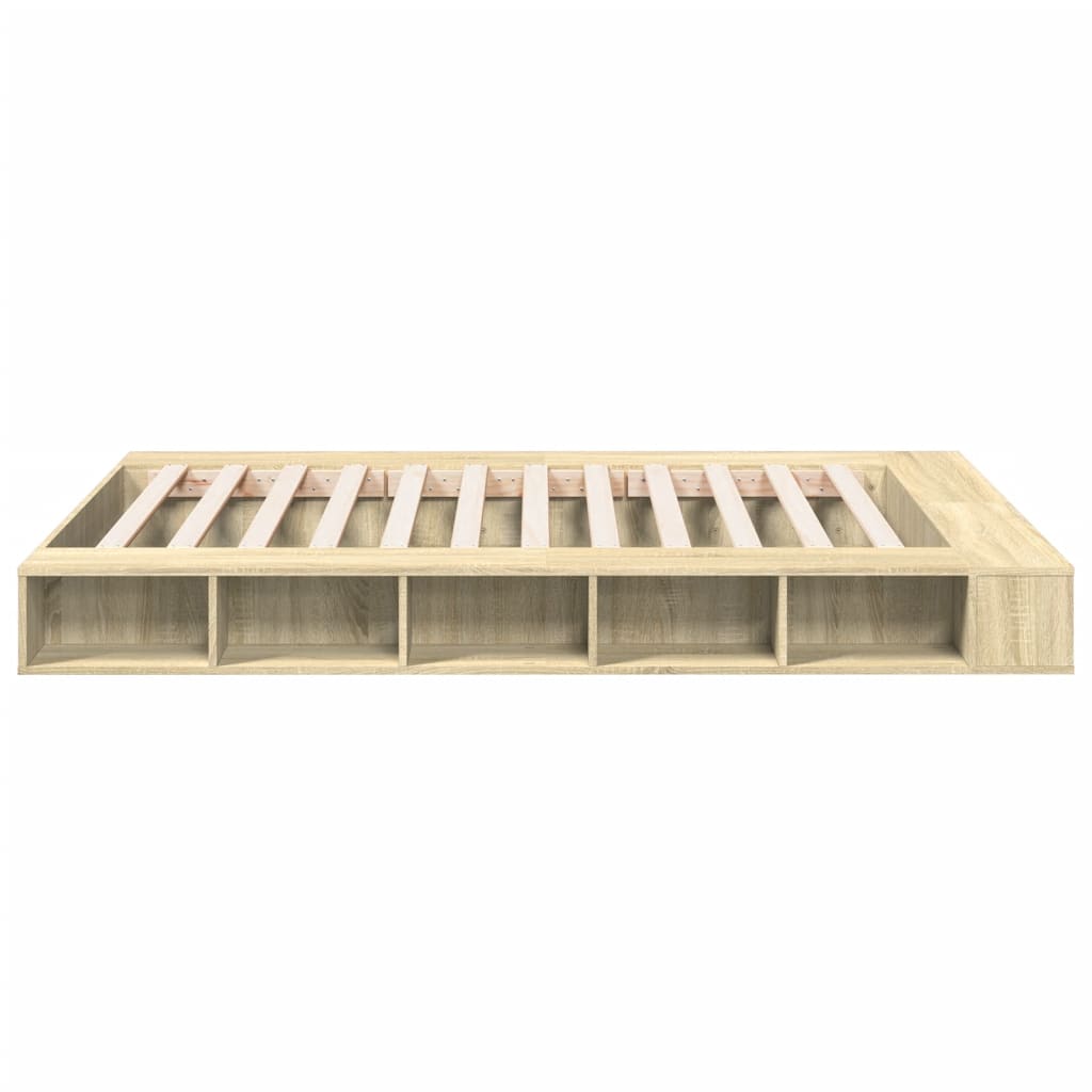 vidaXL Bed Frame without Mattress Sonoma Oak 160x200 cm