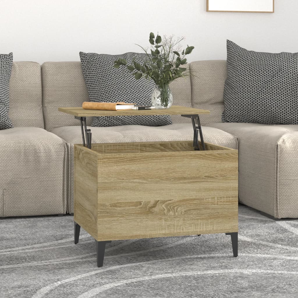 vidaXL Coffee Table Sonoma Oak 60x44.5x45 cm Engineered Wood