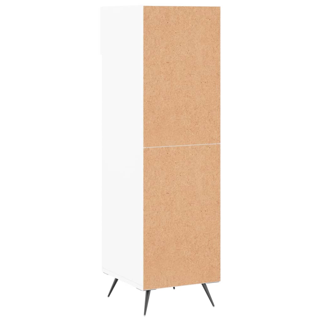 vidaXL Shoe Cabinet High Gloss White 30x35x105 cm Engineered Wood