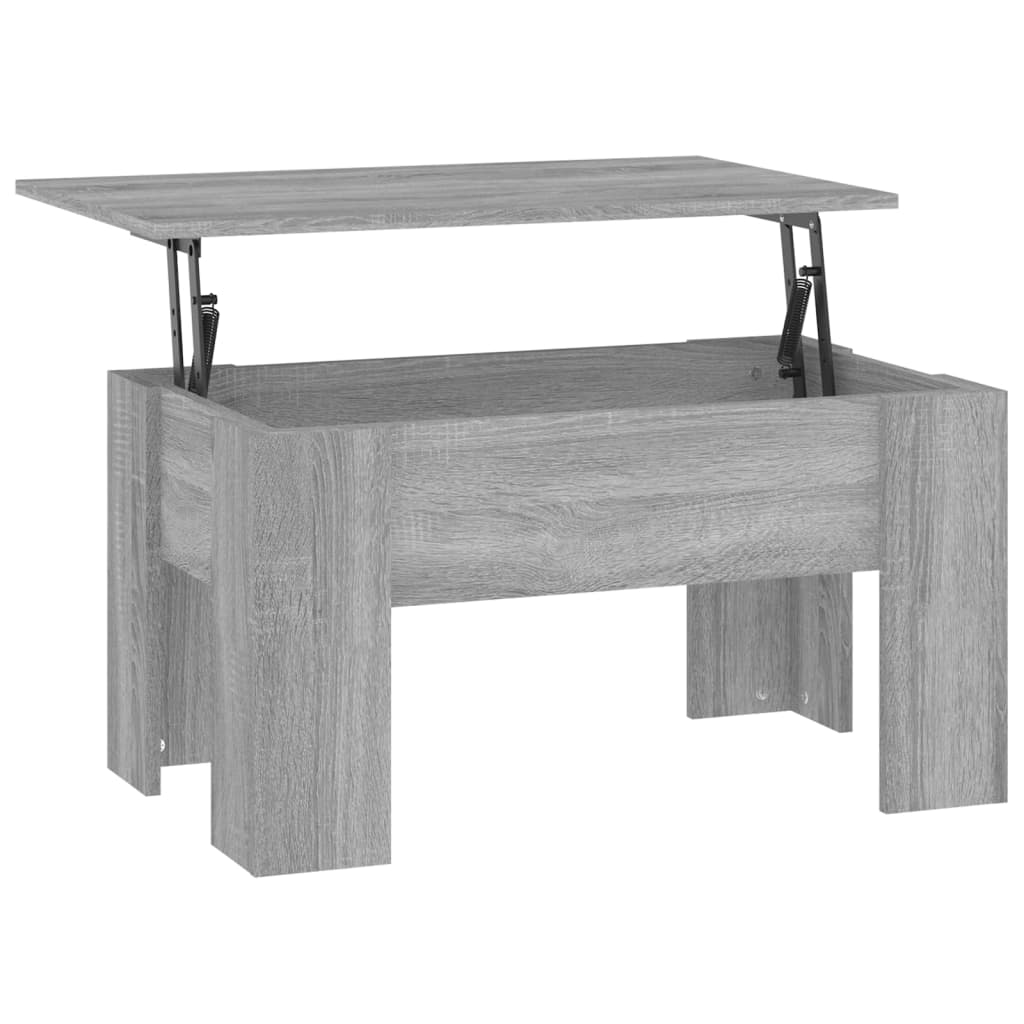 vidaXL Coffee Table Grey Sonoma 79x49x41 cm Engineered Wood