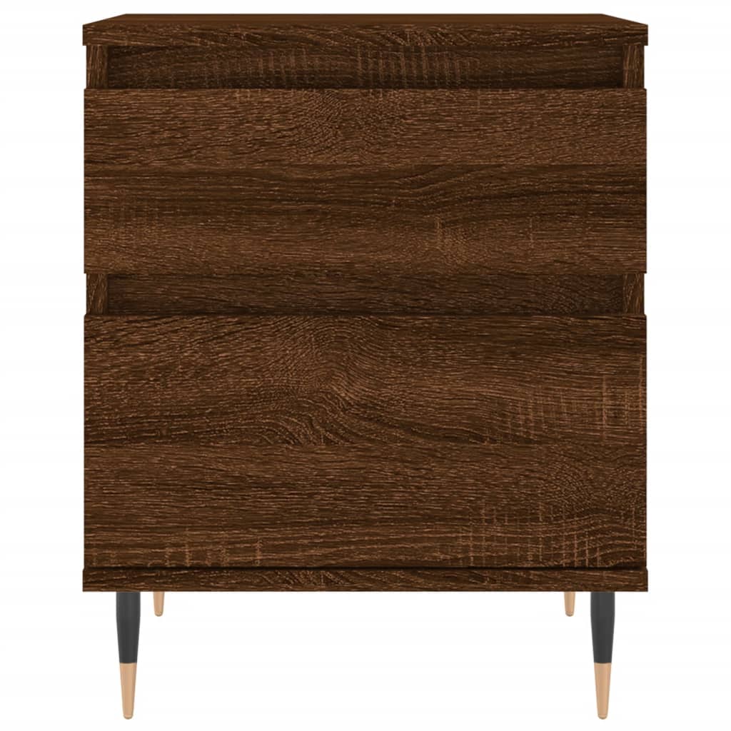 vidaXL Bedside Cabinets 2 pcs Brown Oak 40x35x50 cm Engineered Wood