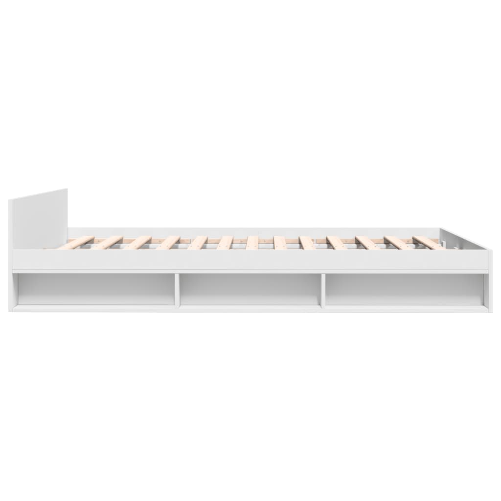 vidaXL Bed Frame with Drawers without Mattress White 160x200 cm