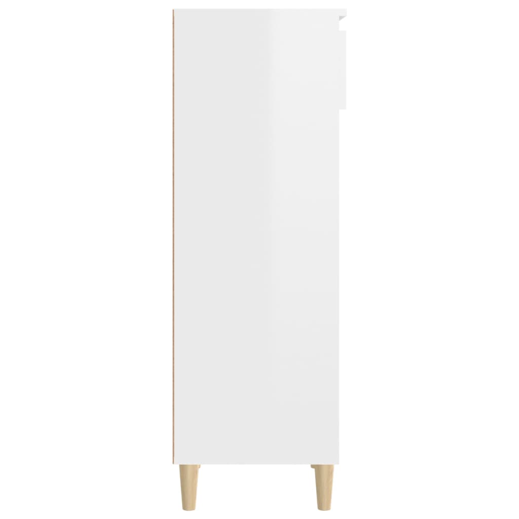 vidaXL Shoe Cabinet High Gloss White 40x36x105 cm Engineered Wood