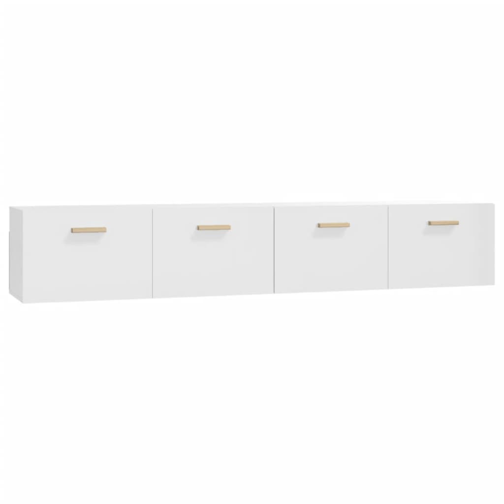 vidaXL Wall Cabinets 2 pcs High Gloss White 100x36.5x35 cm Engineered Wood