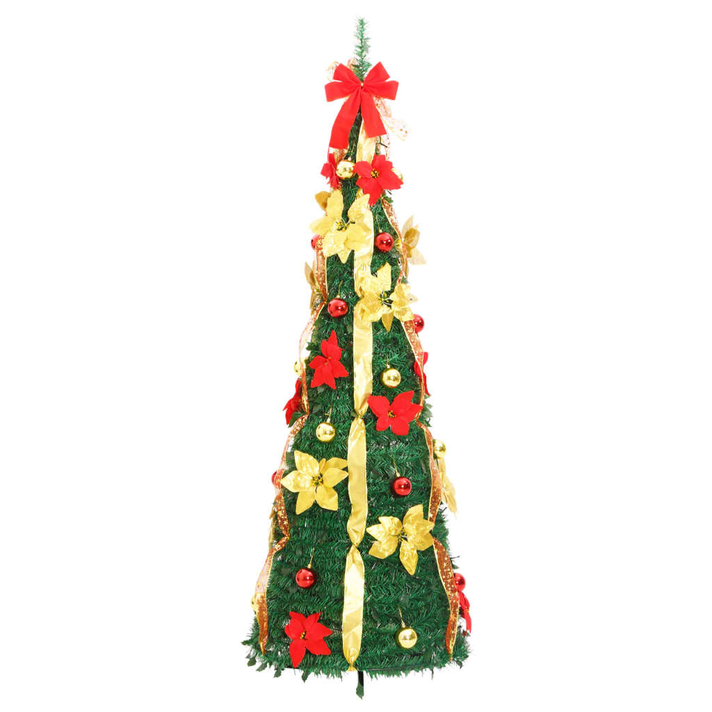 vidaXL Artificial Christmas Tree Pop-up 150 LEDs Green 180 cm