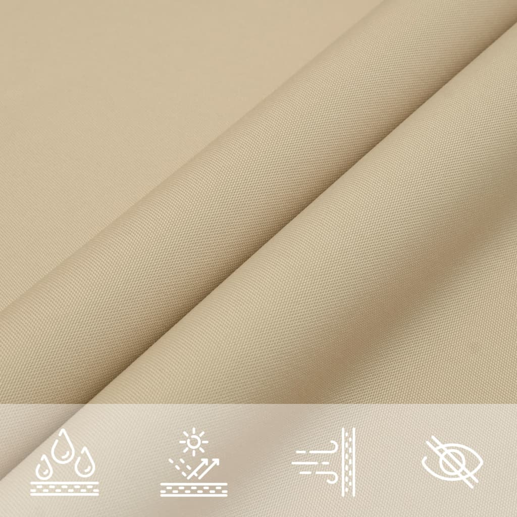 vidaXL Sun Shade Sail Beige 2x2x2 m 100% Polyester Oxford