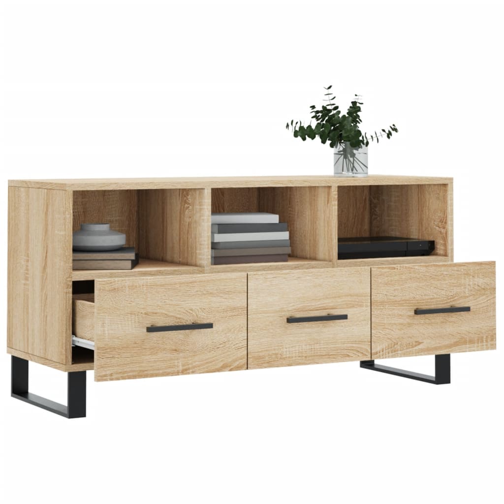 vidaXL TV Cabinet Sonoma Oak 102x36x50 cm Engineered Wood