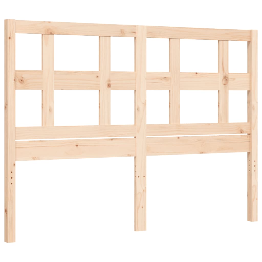 vidaXL Bed Frame without Mattress Double Solid Wood Pine