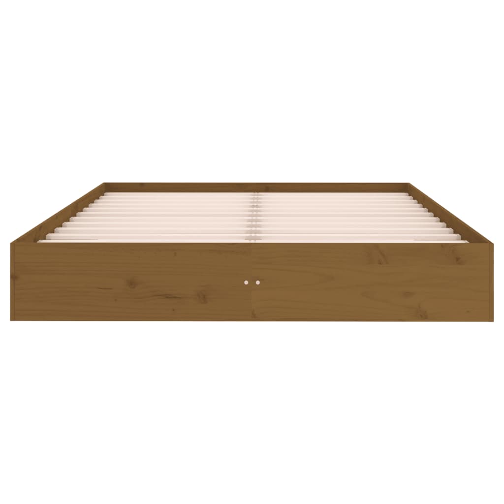 vidaXL Bed Frame without Mattress Honey Brown Solid Wood 120x200 cm