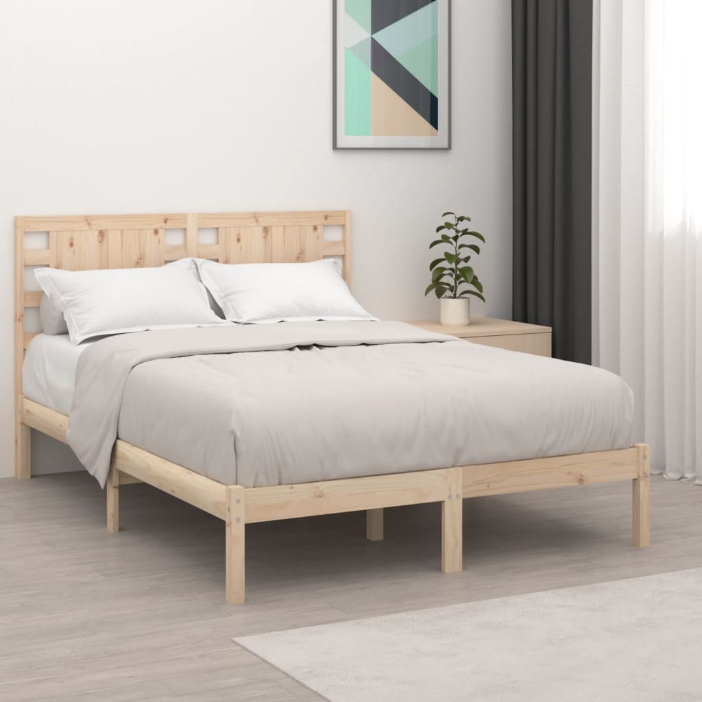 vidaXL Bed Frame without Mattress 120x190 cm Small Double Solid Wood