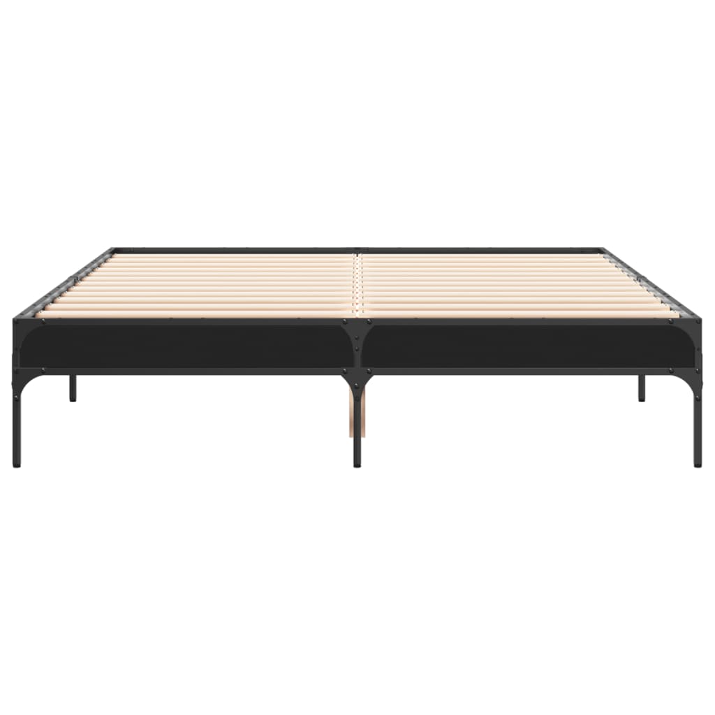 vidaXL Bed Frame without Mattress Black 135x190 cm Double