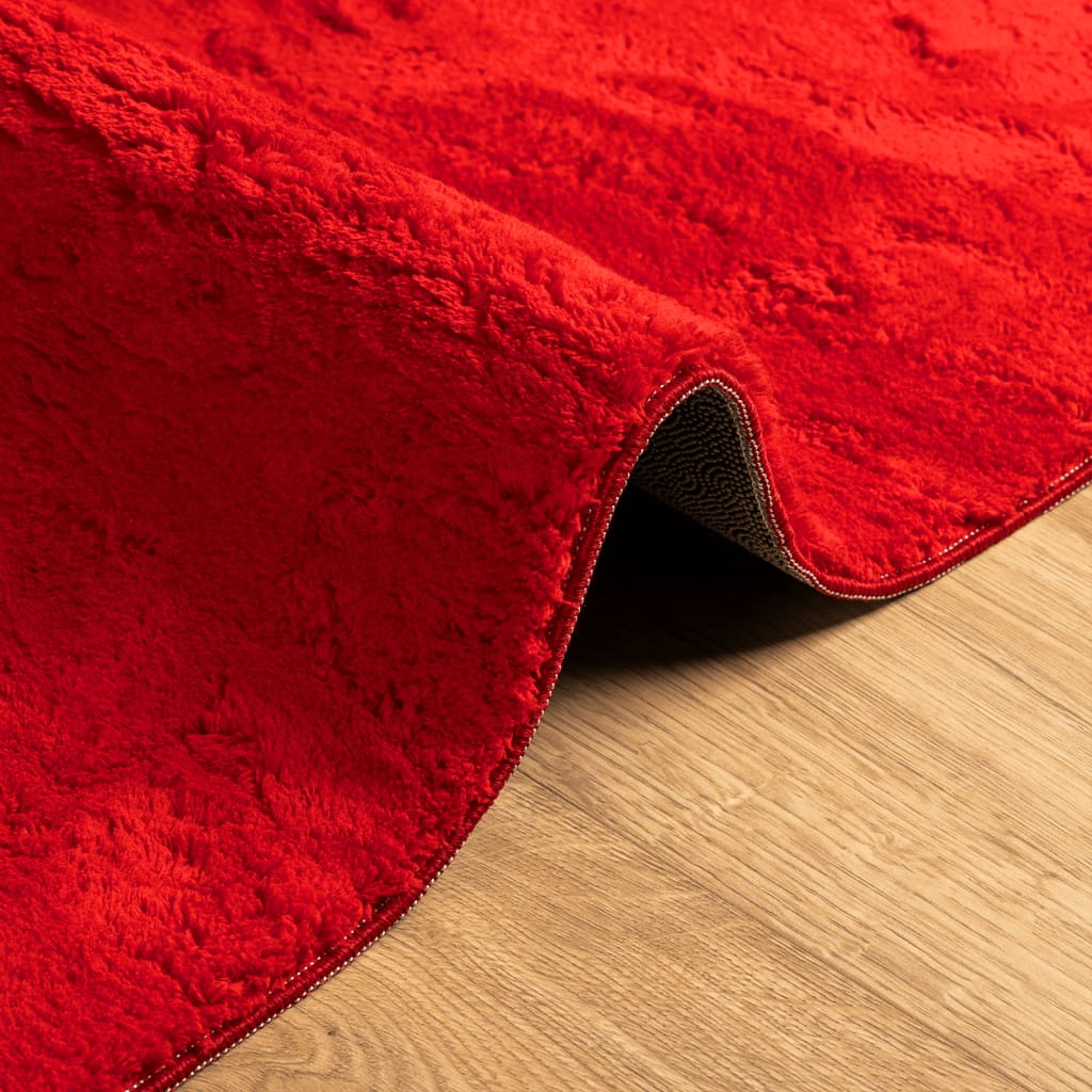 vidaXL Rug HUARTE Short Pile Soft and Washable Red 80x200 cm