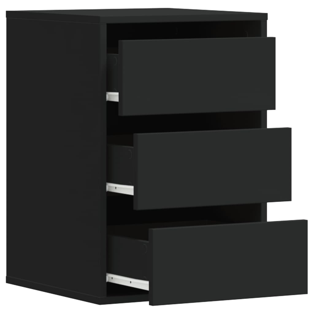 vidaXL Corner Chest of Drawers Black 40x41x58 cm Engineered Wood