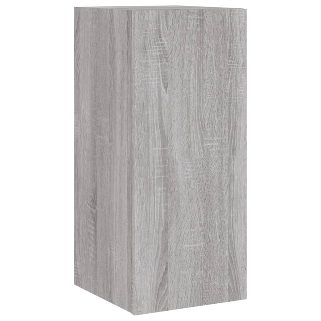 vidaXL 4 Piece TV Wall Units with LED Grey Sonoma Engineered Wood
