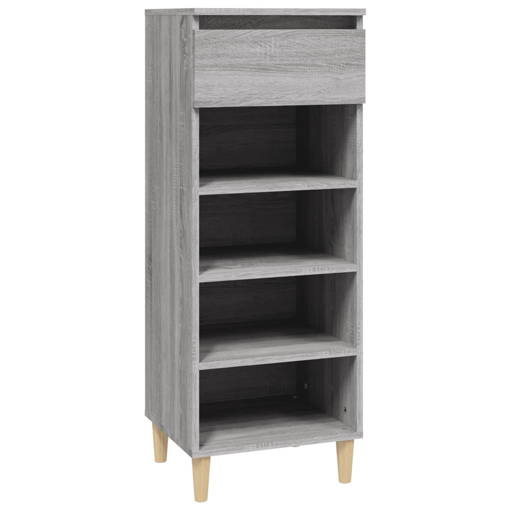 vidaXL Shoe Cabinet Grey Sonoma 40x36x105 cm Engineered Wood