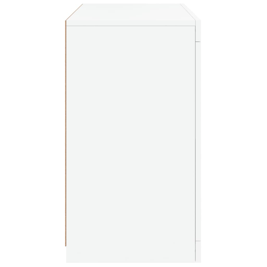 vidaXL Sideboard with LED Lights White 60.5x37x67 cm