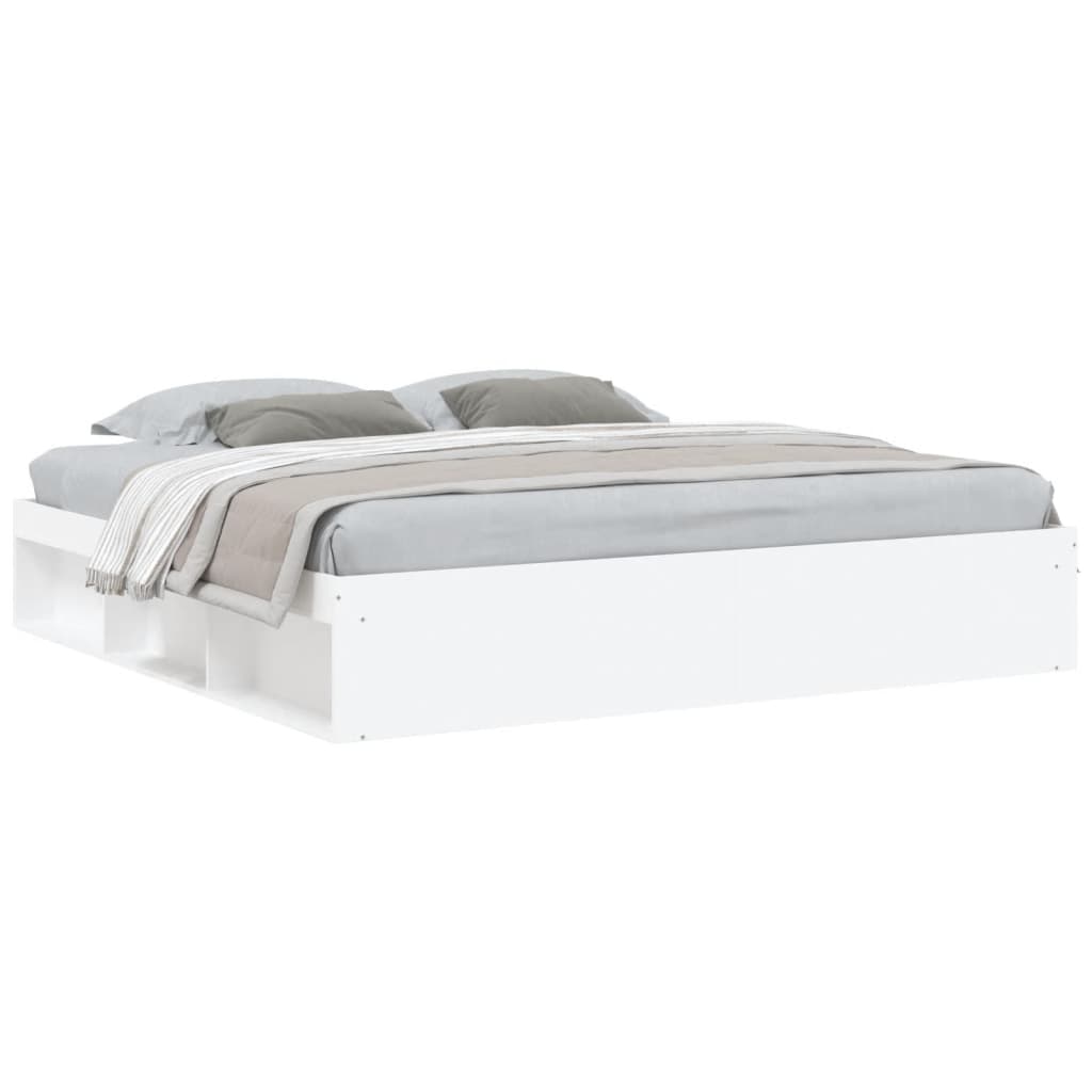 vidaXL Bed Frame without Mattress White 200x200 cm