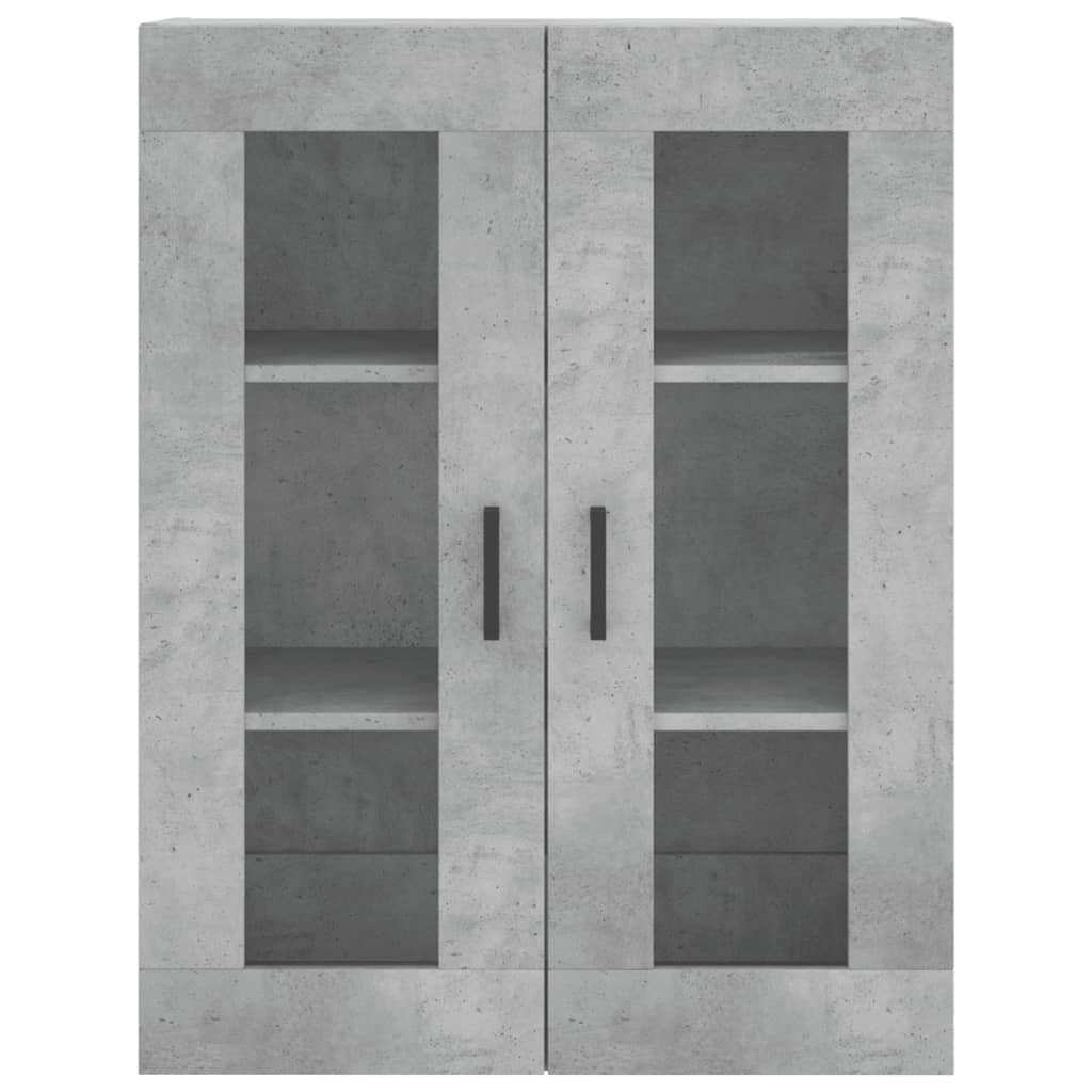 vidaXL Wall Mounted Cabinets 2 pcs Concrete Grey Engineered Wood