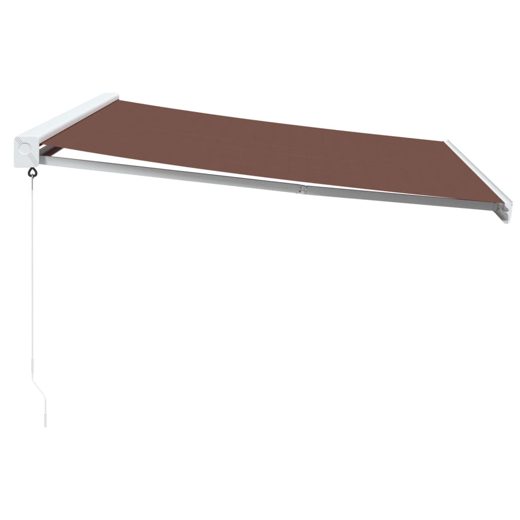 vidaXL Manual Retractable Awning Brown 400x300 cm