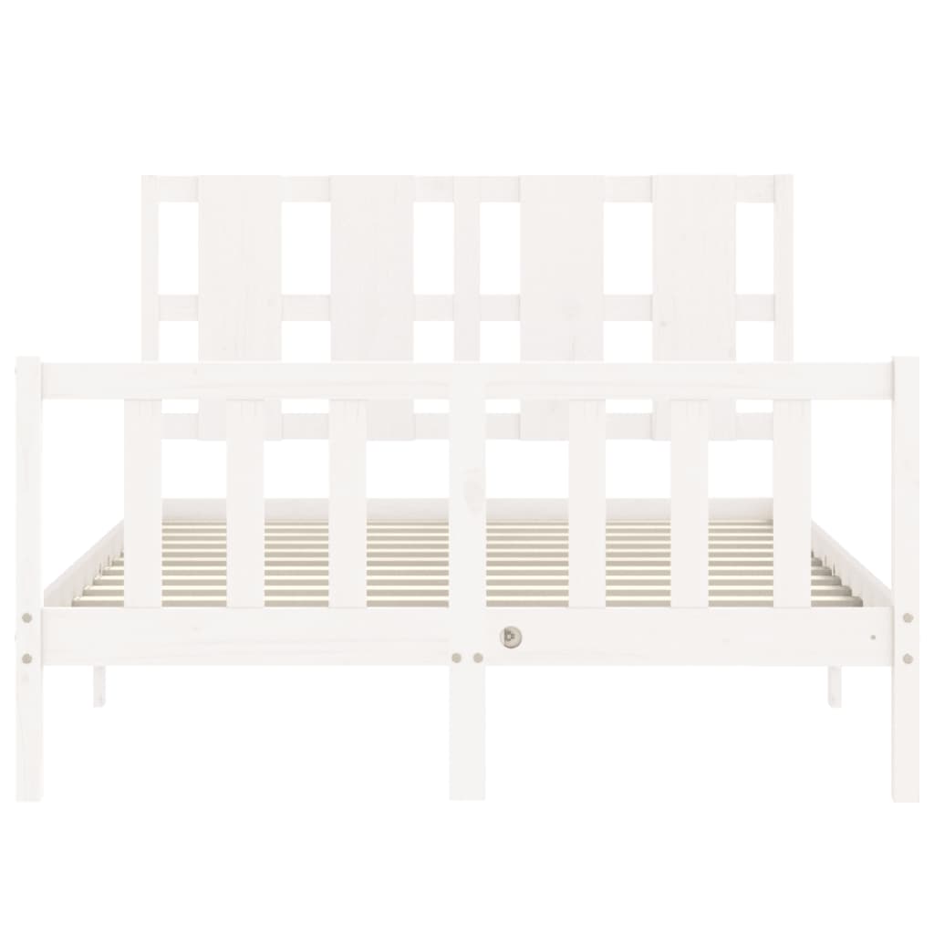 vidaXL Bed Frame without Mattress White 120x200 cm Solid Wood Pine