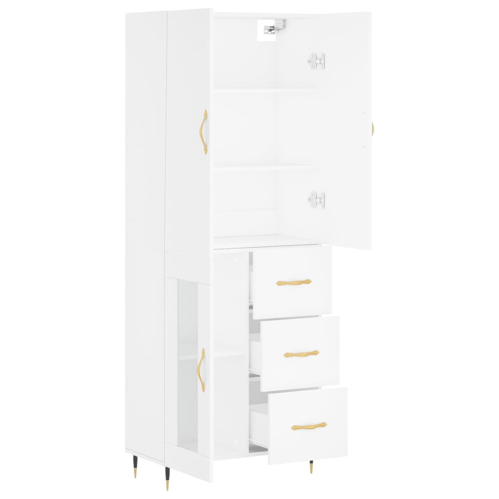 vidaXL Highboard White 69.5x34x180 cm Engineered Wood