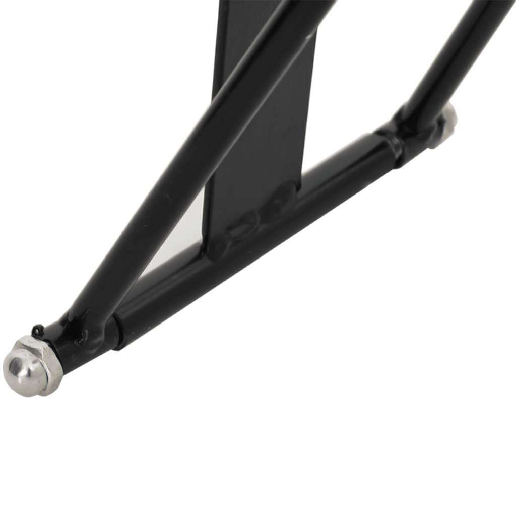vidaXL Foldable Saddle Rack Portable Black Steel