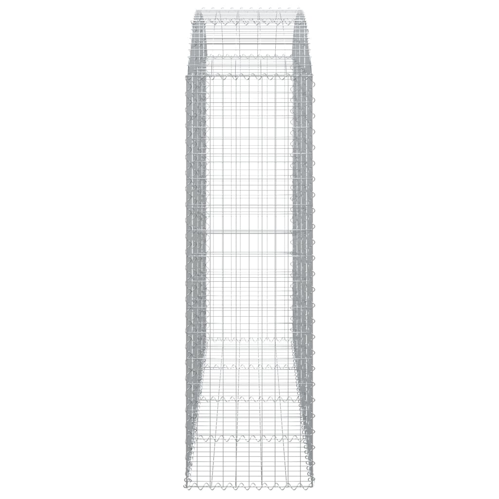 vidaXL Arched Gabion Basket 200x50x160/180 cm Galvanised Iron